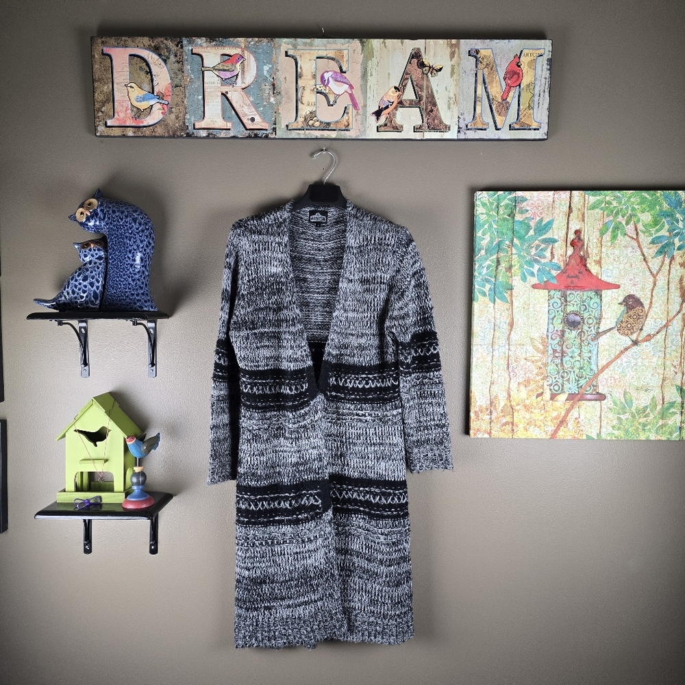 Angie Open Front Cardigan Sweater Small